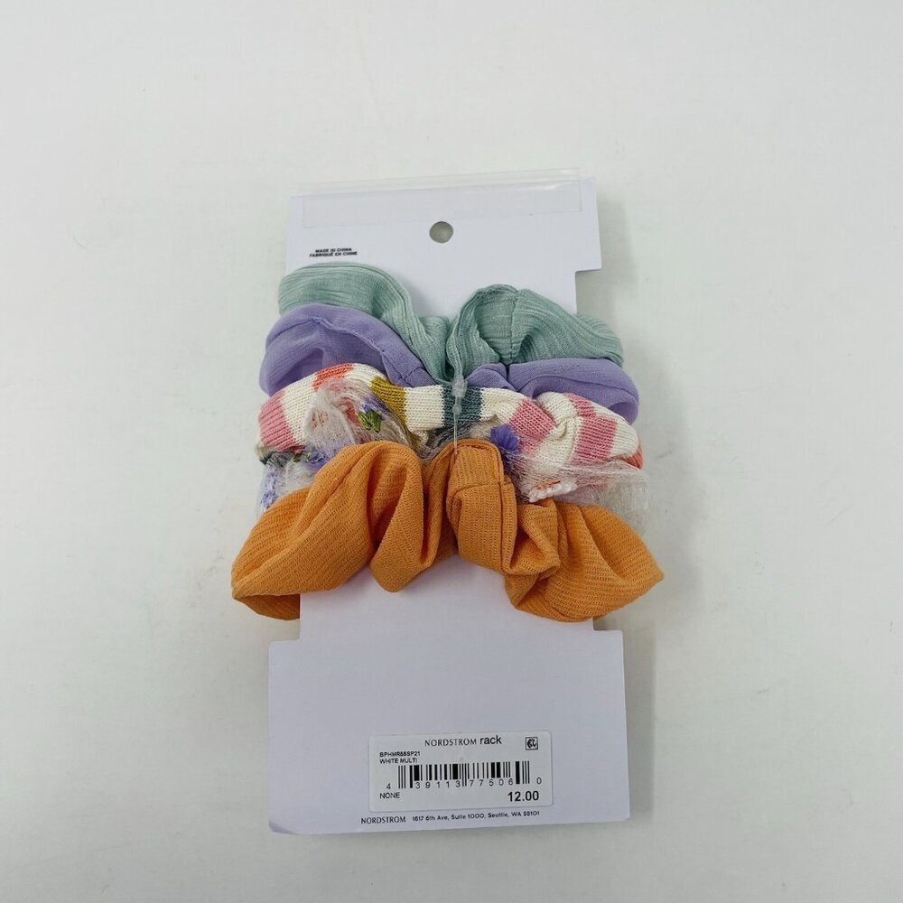 BP Nordstrom Womens‎ One Size Fits Most 5 Pack Assorted Hair Scrunchies Pastel - Picture 4 of 4